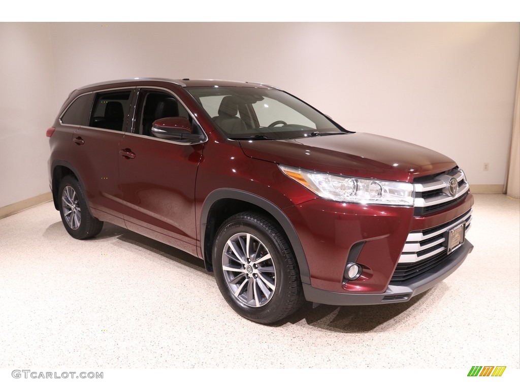 Ooh La La Rouge Mica 2018 Toyota Highlander XLE AWD Exterior Photo #139860142