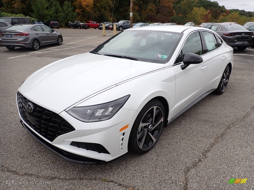 Hyper White 2021 Hyundai Sonata SEL Plus Exterior Photo #139860228