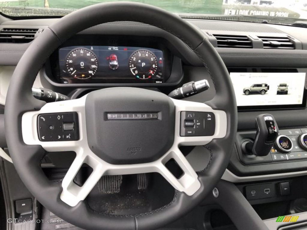 2020 Land Rover Defender 110 SE Ebony Steering Wheel Photo #139862585