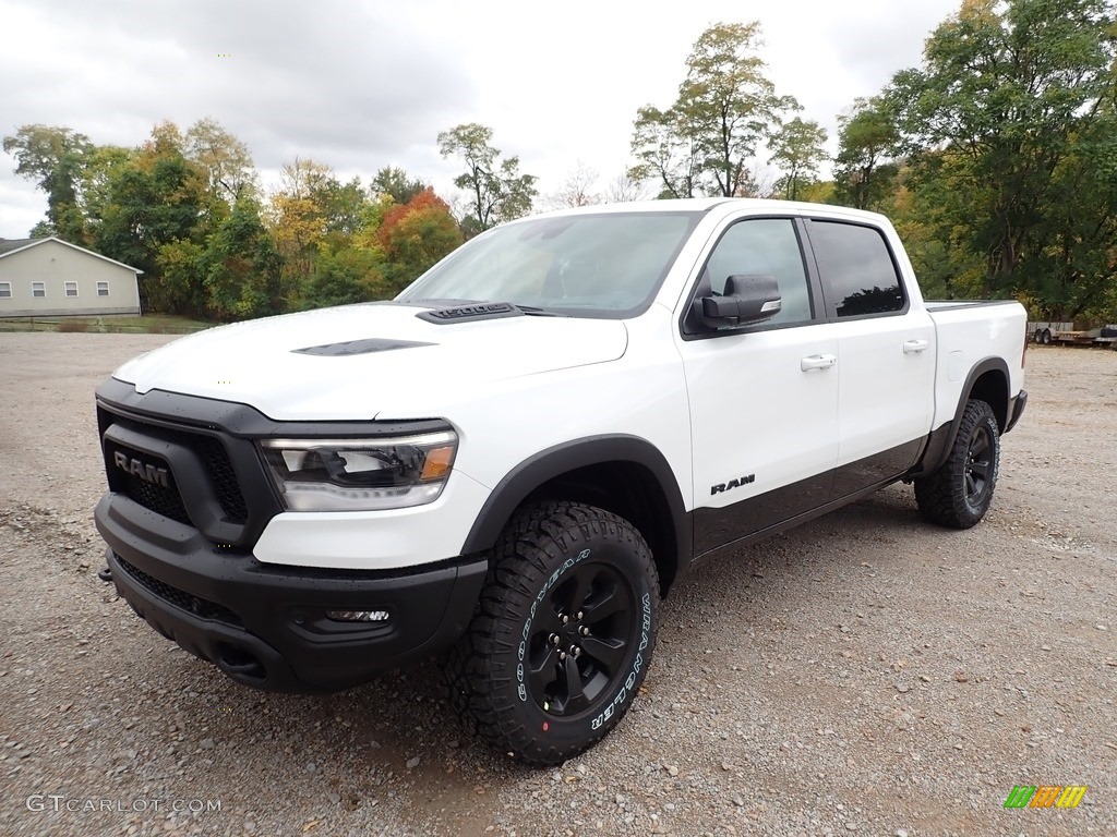 Bright White 2021 Ram 1500 Rebel Crew Cab 4x4 Exterior Photo #139863113