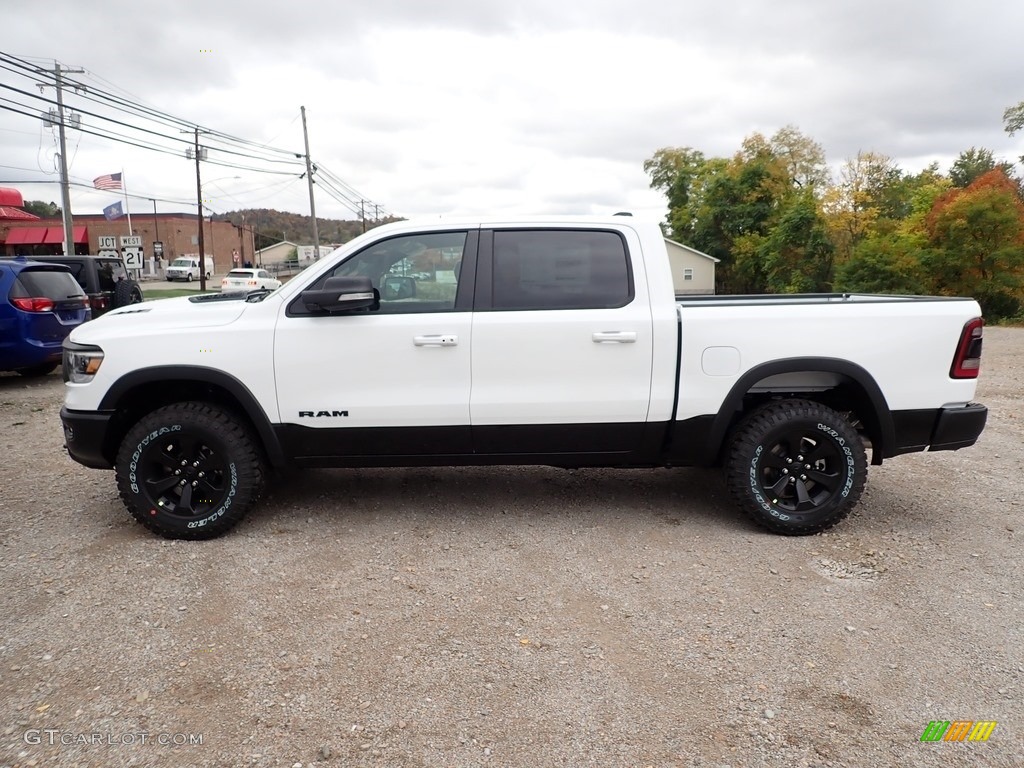Bright White 2021 Ram 1500 Rebel Crew Cab 4x4 Exterior Photo #139863134
