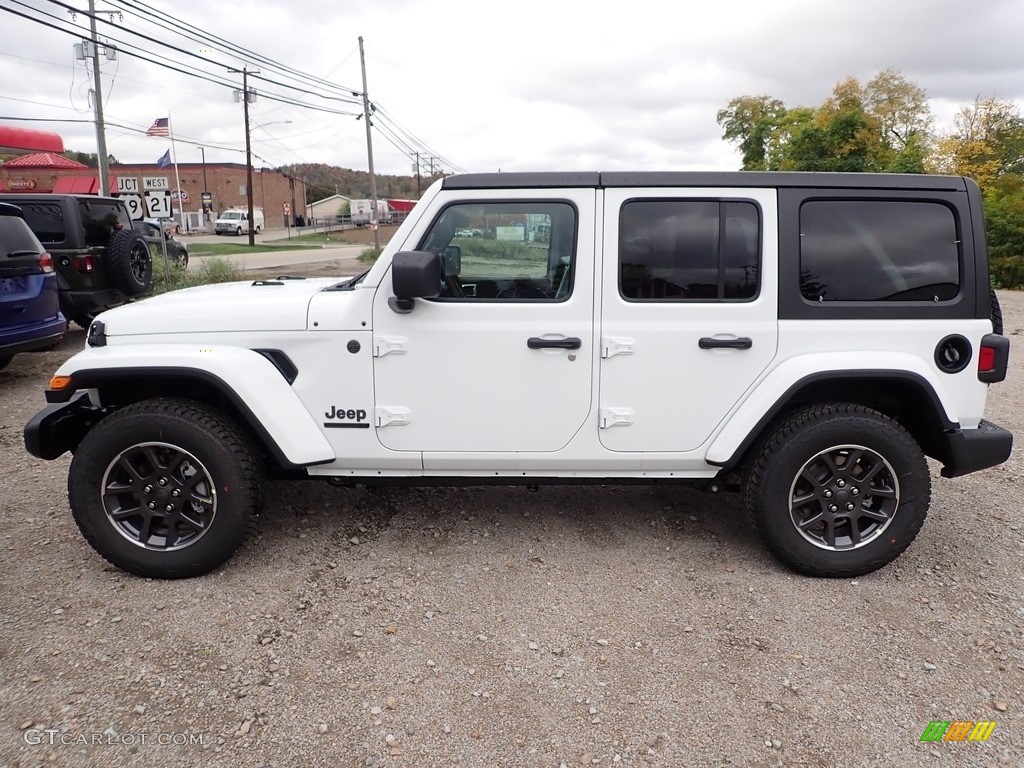 Bright White 2021 Jeep Wrangler Unlimited Sport 4x4 Exterior Photo #139863611
