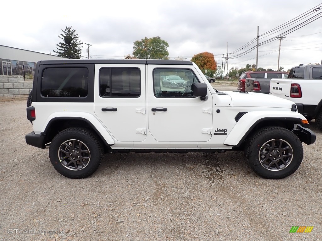 Bright White 2021 Jeep Wrangler Unlimited Sport 4x4 Exterior Photo #139863659
