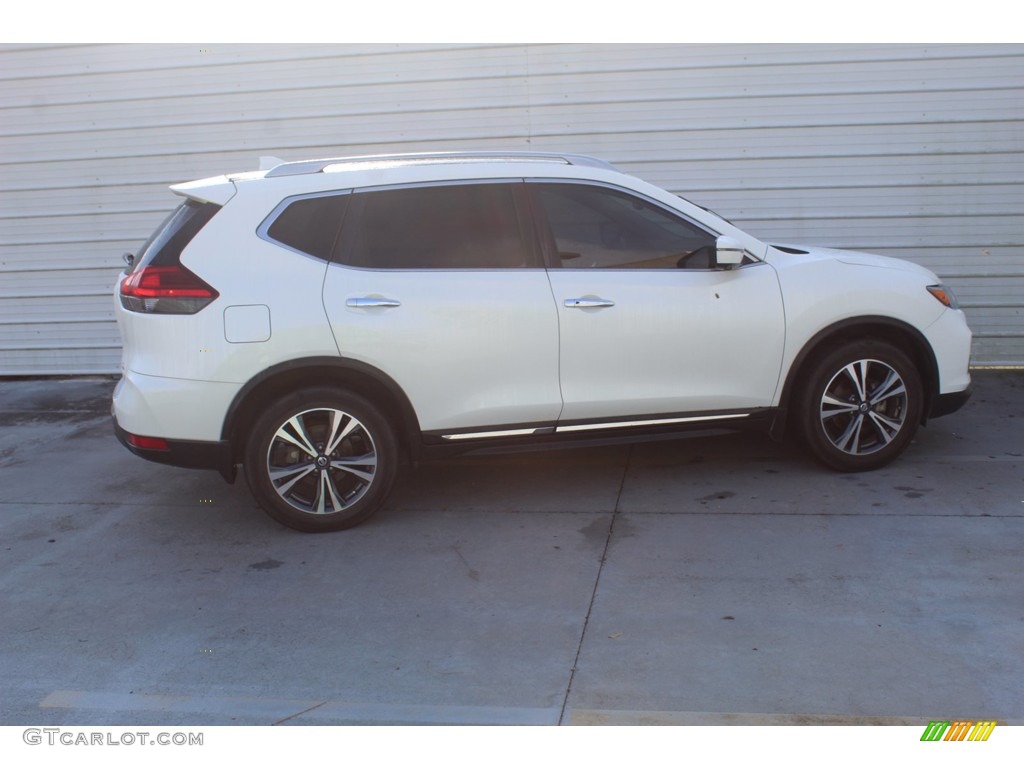 Pearl White 2017 Nissan Rogue SL Exterior Photo #139864400