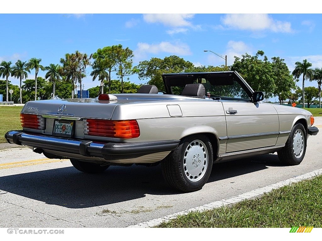 Smoke Silver Metallic 1986 Mercedes-Benz SL Class 560 SL Roadster Exterior Photo #139865053