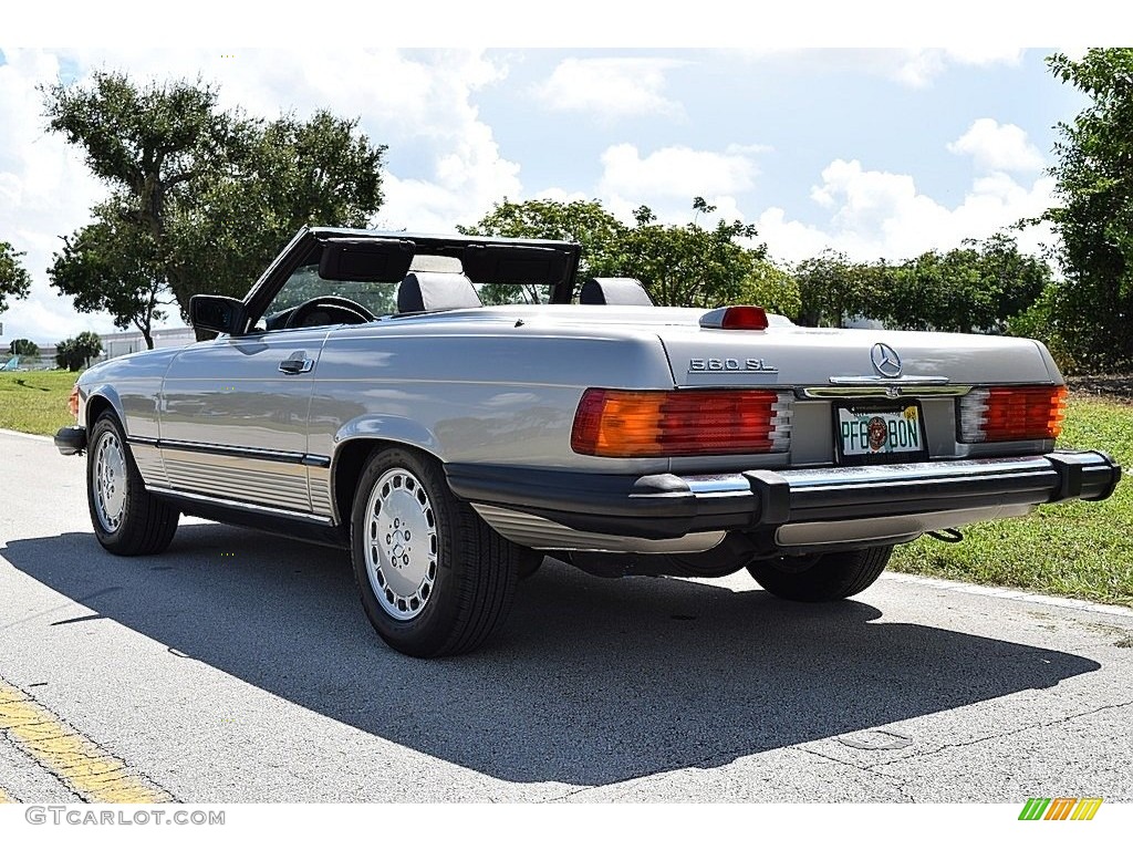 Smoke Silver Metallic 1986 Mercedes-Benz SL Class 560 SL Roadster Exterior Photo #139865077