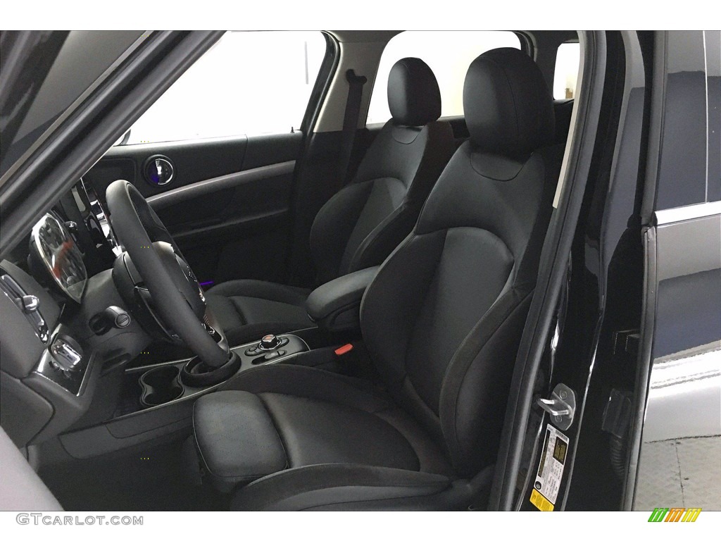 Carbon Black Cross Punch Leather Interior 2021 Mini Countryman Cooper S Photo #139865197