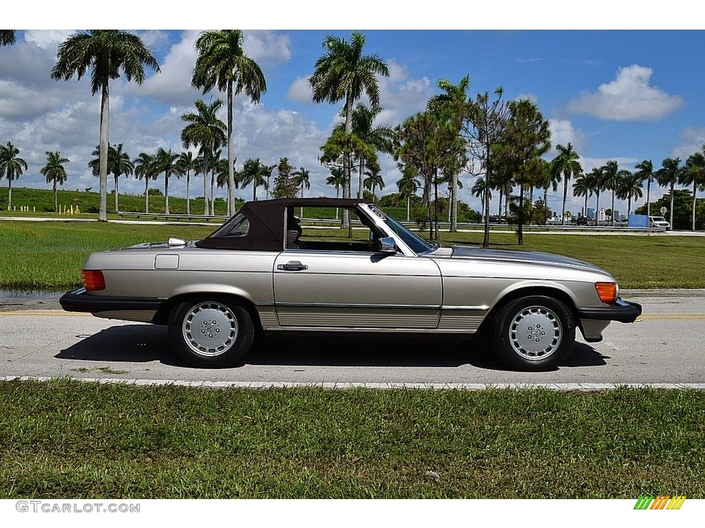Smoke Silver Metallic 1986 Mercedes-Benz SL Class 560 SL Roadster Exterior Photo #139865302