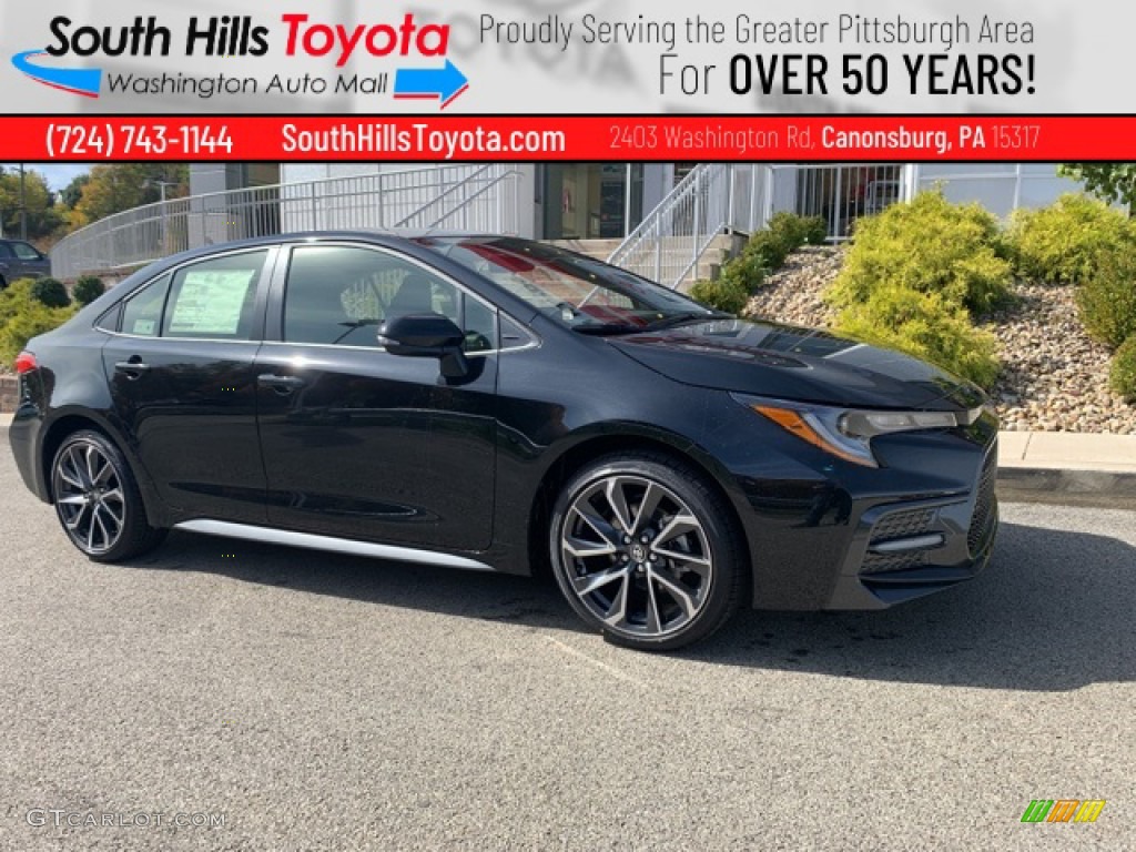 2021 Corolla SE - Black Sand Pearl / Black photo #1