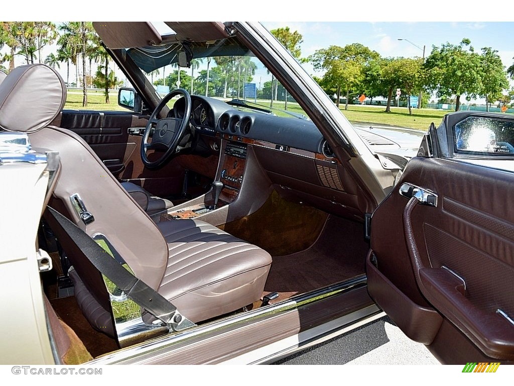 Dark Brown Interior 1986 Mercedes-Benz SL Class 560 SL Roadster Photo #139865785