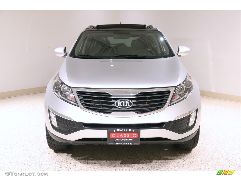 2013 Sportage EX AWD - Bright Silver / Black photo #2