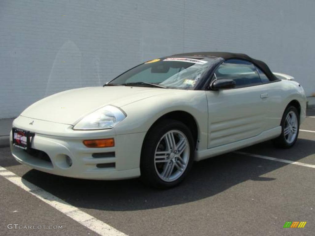 2003 Eclipse Spyder GT - Dover White Pearl / Midnight photo #2
