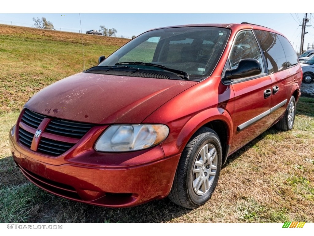 2007 Grand Caravan SE - Inferno Red Crystal Pearl / Medium Slate Gray photo #8