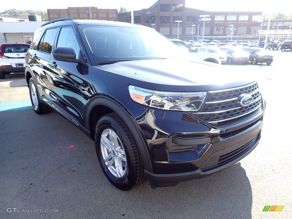 2020 Explorer XLT 4WD - Agate Black Metallic / Ebony photo #3
