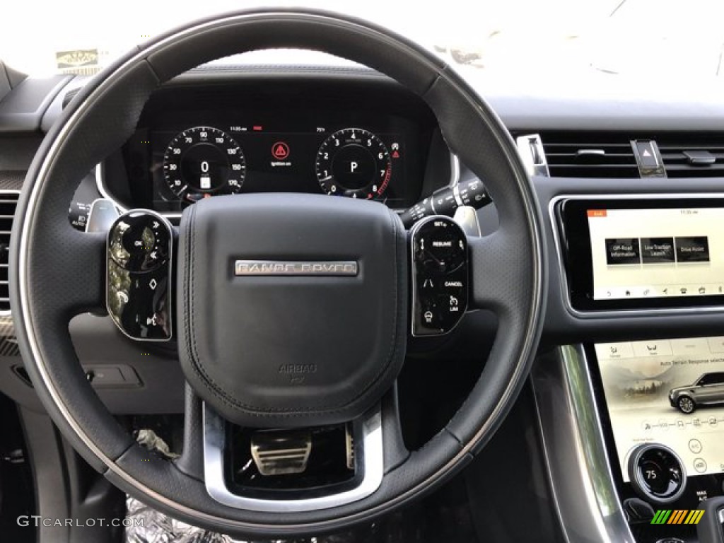 2020 Land Rover Range Rover Sport Autobiography Ebony/Ebony Steering Wheel Photo #139882032