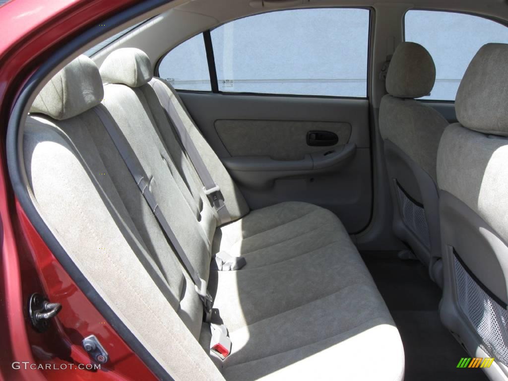 2002 Elantra GLS Sedan - Chianti Red / Beige photo #4