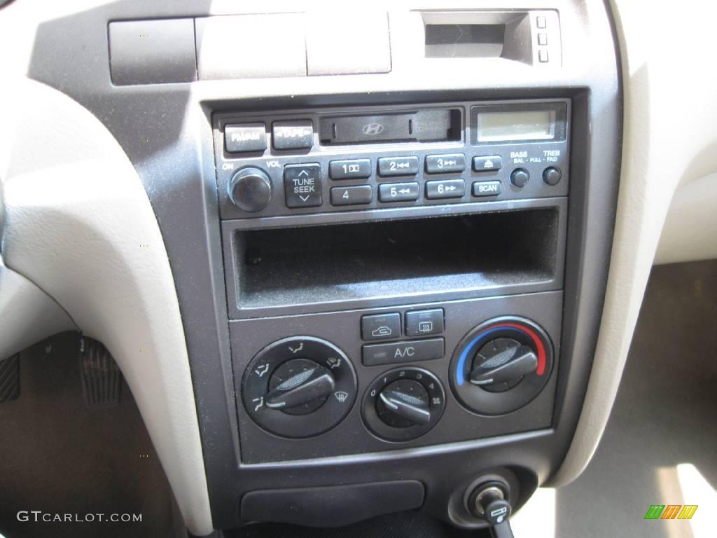 2002 Elantra GLS Sedan - Chianti Red / Beige photo #6