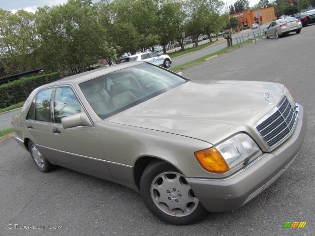 1993 S Class 300 SE - Smoke Silver Metallic / Parchment photo #3