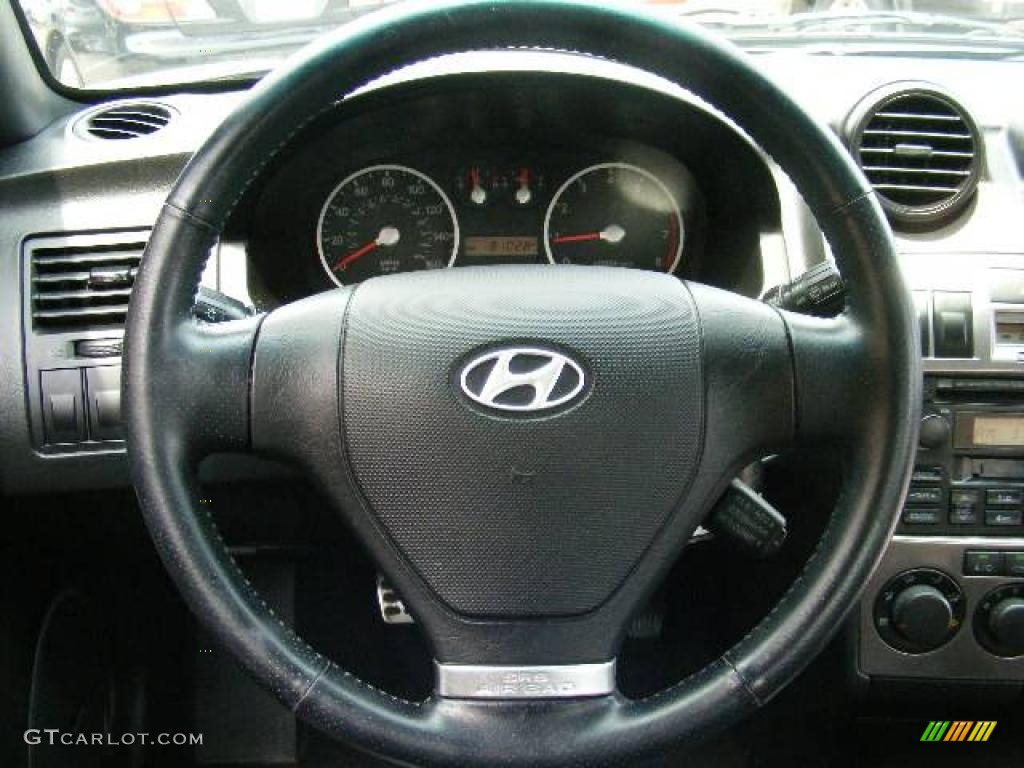 2004 Tiburon GT - Jet Black / Black photo #15