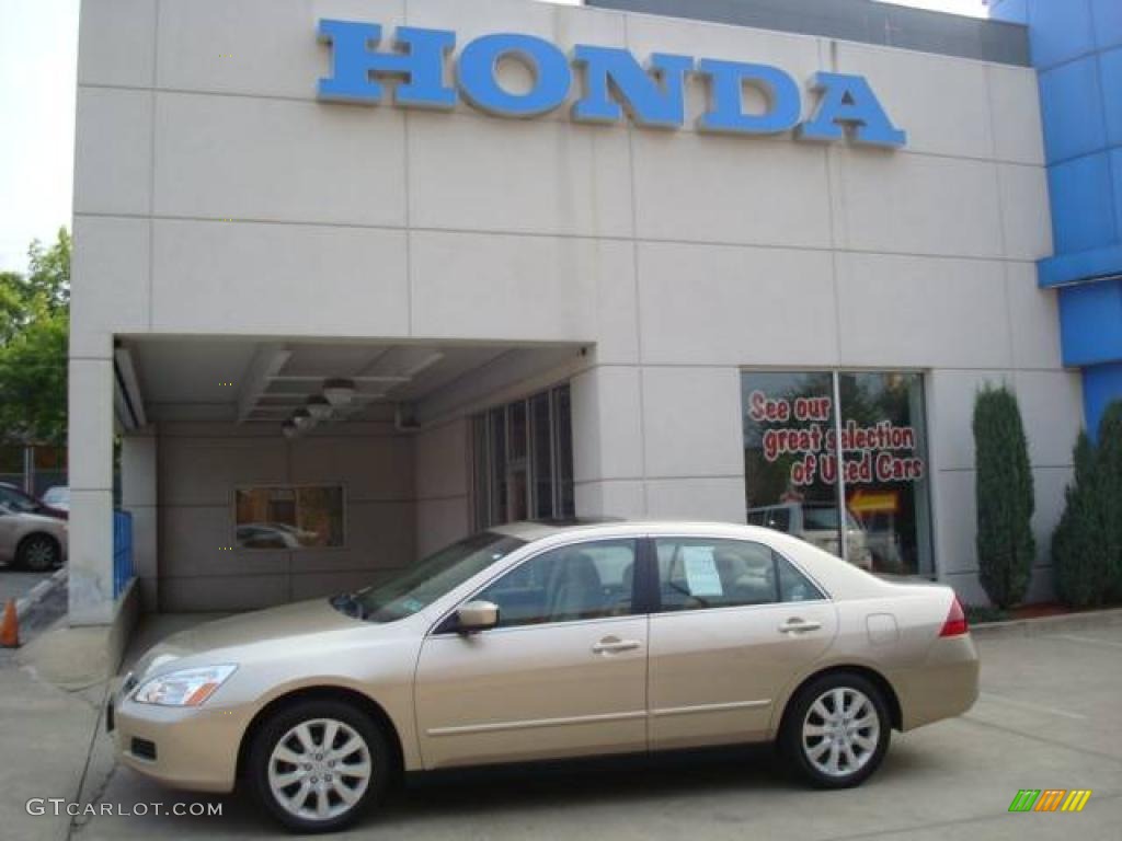 2006 Accord LX V6 Sedan - Desert Mist Metallic / Ivory photo #1