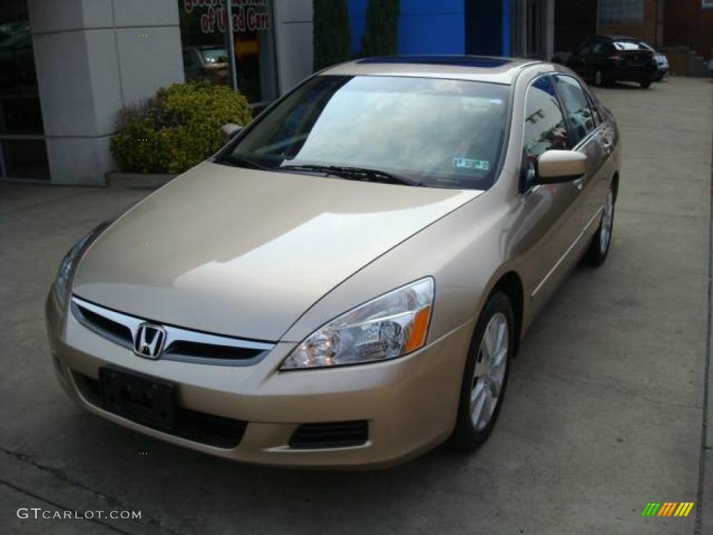 2006 Accord LX V6 Sedan - Desert Mist Metallic / Ivory photo #8