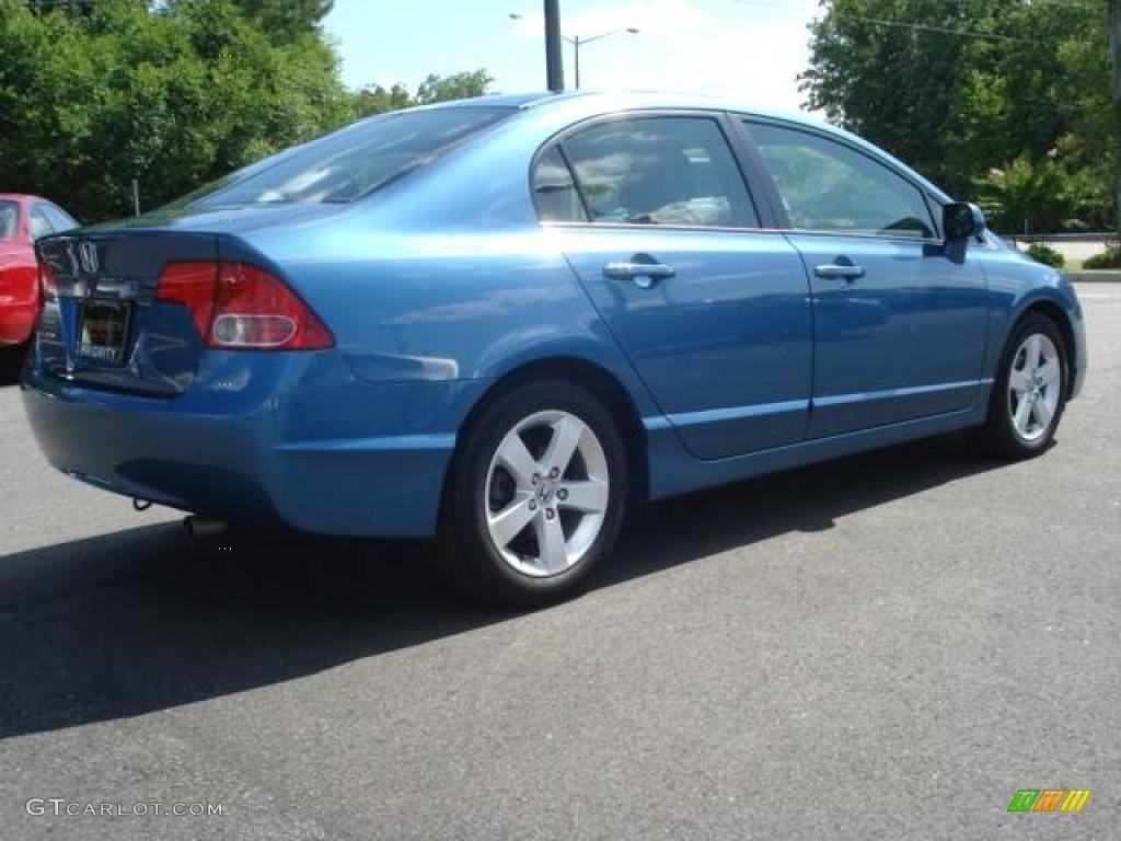 2007 Civic EX Sedan - Atomic Blue Metallic / Gray photo #5