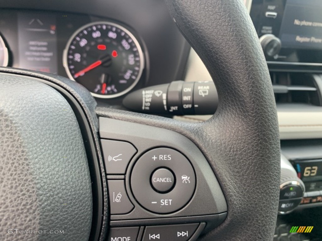 2021 Toyota RAV4 XLE AWD Black Steering Wheel Photo #139887930