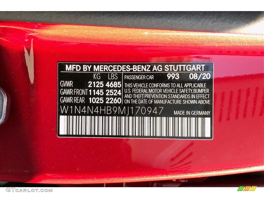 2021 GLA Color Code 993 for Patagonia Red Metallic Photo #139888173