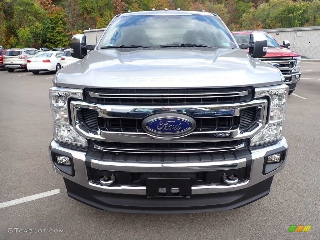 2020 F250 Super Duty XLT Crew Cab 4x4 - Iconic Silver / Medium Earth Gray photo #4