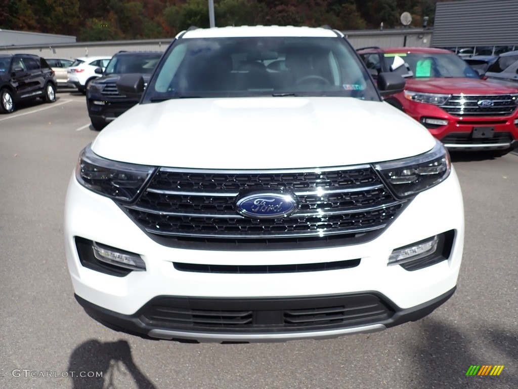 2021 Explorer XLT 4WD - Star White Metallic Tri-Coat / Ebony photo #4
