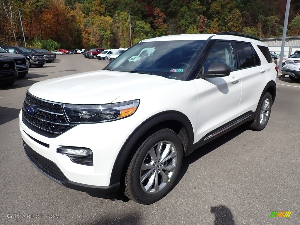 2021 Explorer XLT 4WD - Star White Metallic Tri-Coat / Ebony photo #5