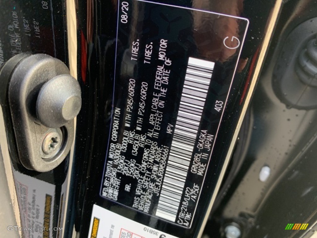 2021 4Runner Color Code 218 for Midnight Black Metallic Photo #139889334