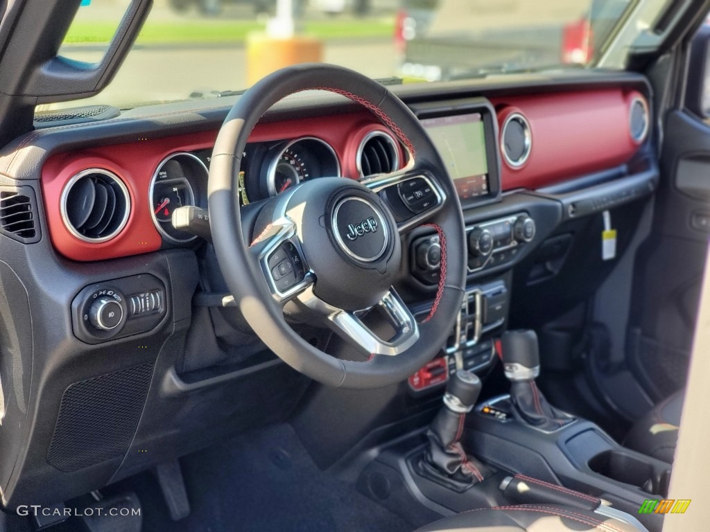 2021 Jeep Wrangler Unlimited Rubicon 4x4 Black Dashboard Photo #139889991