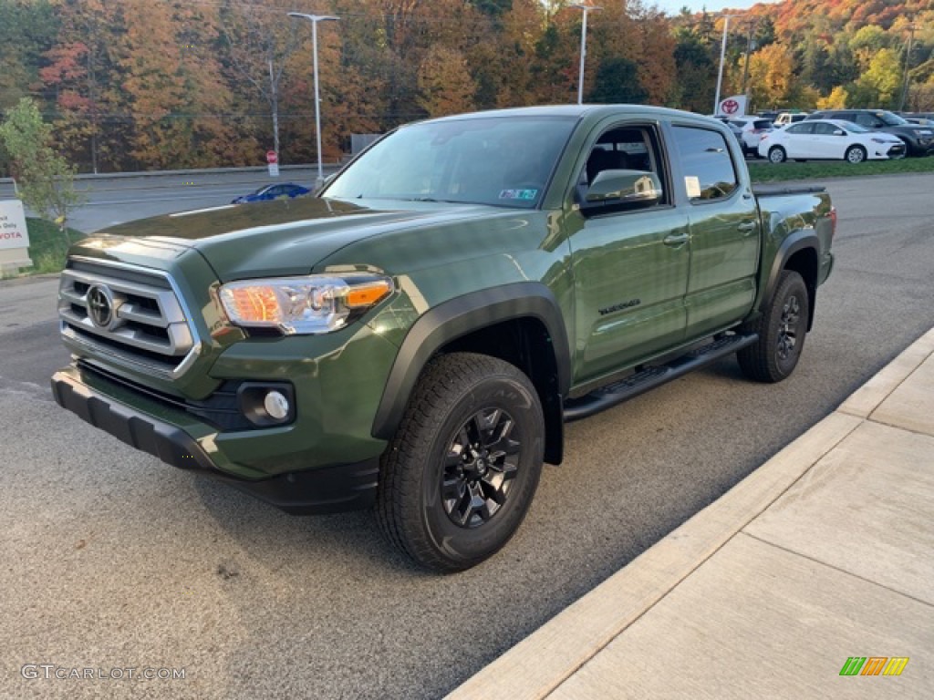 Army Green 2021 Toyota Tacoma SR5 Double Cab 4x4 Exterior Photo #139890195
