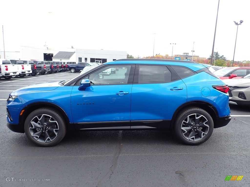 Bright Blue Metallic 2021 Chevrolet Blazer RS AWD Exterior Photo #139890930