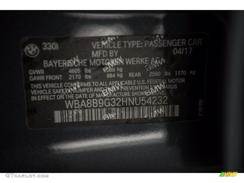 2017 3 Series 330i Sedan - Mineral Grey Metallic / Black photo #18