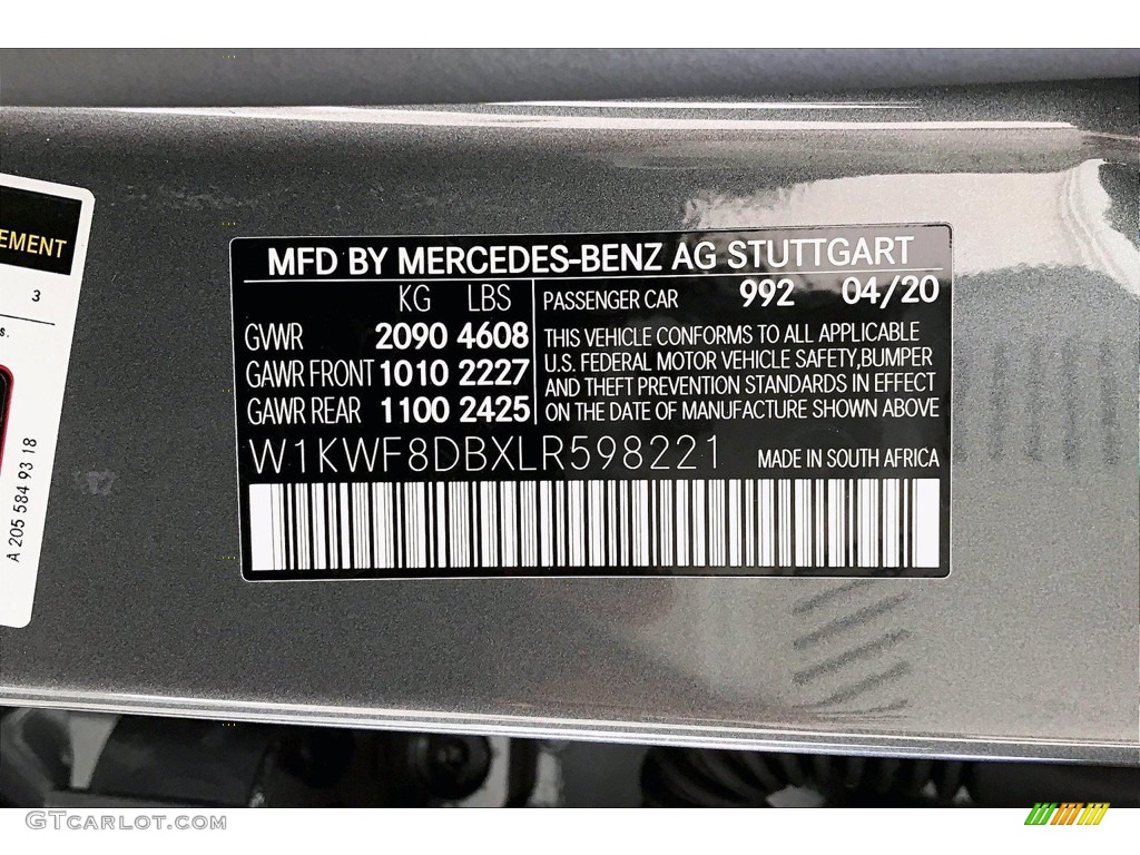 2020 C 300 Sedan - Selenite Grey Metallic / Black photo #11