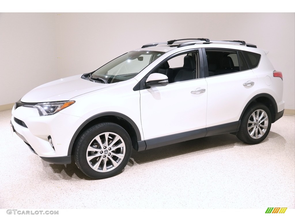 2017 RAV4 Limited AWD - Blizzard Pearl White / Black photo #3