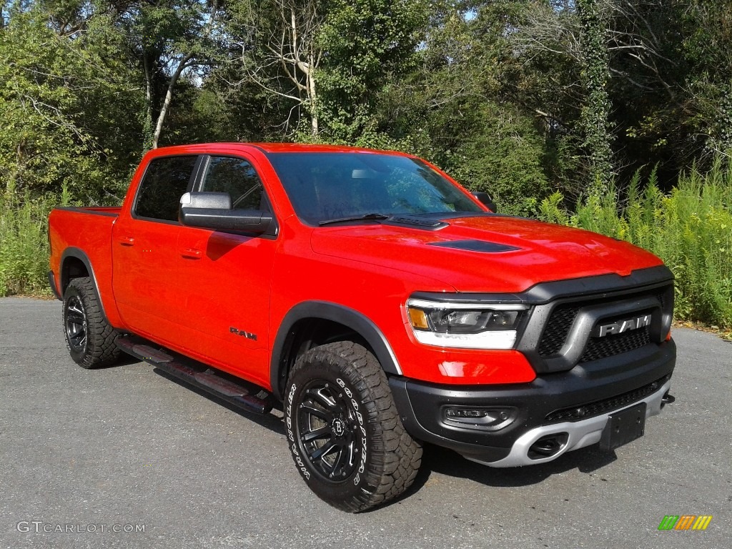2019 1500 Rebel Crew Cab 4x4 - Flame Red / Black/Red photo #3