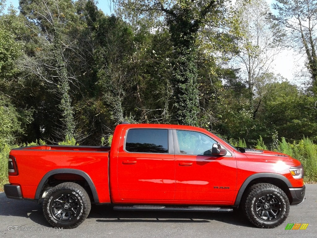 2019 1500 Rebel Crew Cab 4x4 - Flame Red / Black/Red photo #5