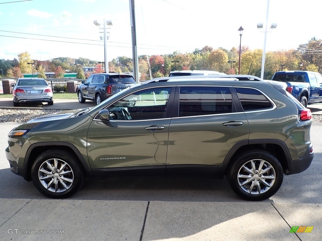 2018 Cherokee Limited 4x4 - Olive Green Pearl / Black photo #6