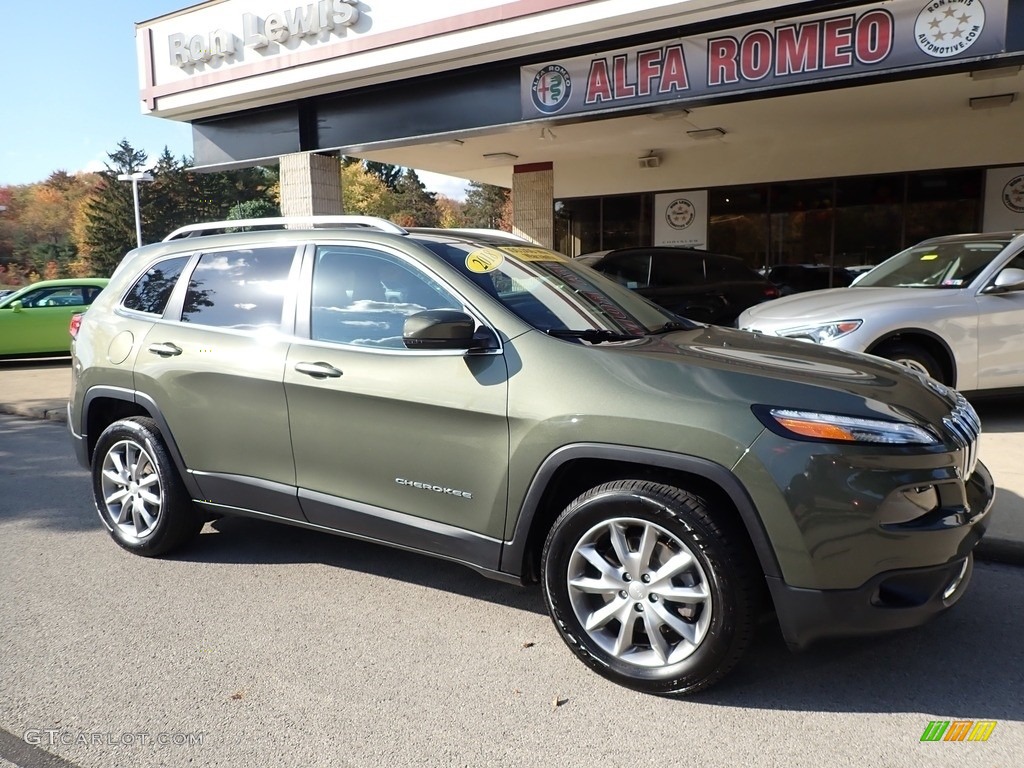2018 Cherokee Limited 4x4 - Olive Green Pearl / Black photo #9
