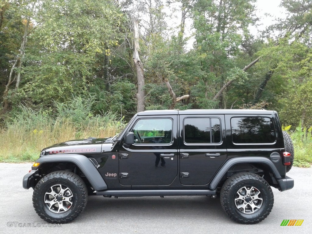 Black 2021 Jeep Wrangler Unlimited Rubicon 4x4 Exterior Photo #139894455