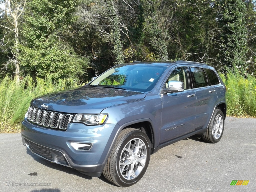 2021 Grand Cherokee Limited 4x4 - Slate Blue Pearl / Light Frost Beige/Black photo #2