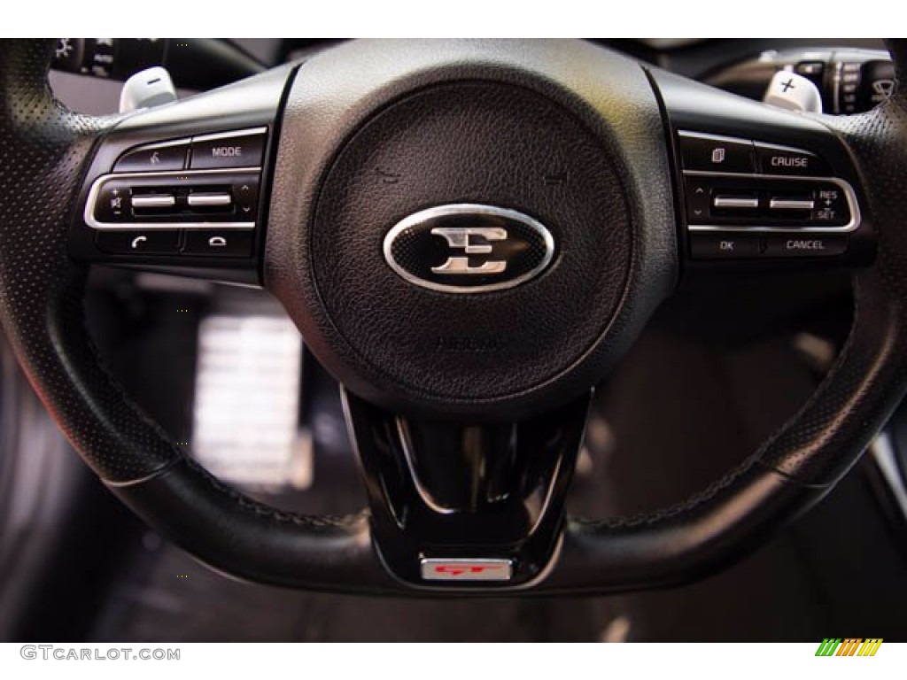 2019 Kia Stinger GT Black Steering Wheel Photo #139895913