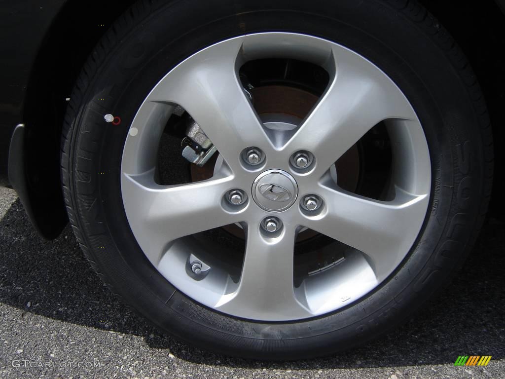 2009 Elantra SE Sedan - Black Pearl / Gray photo #9