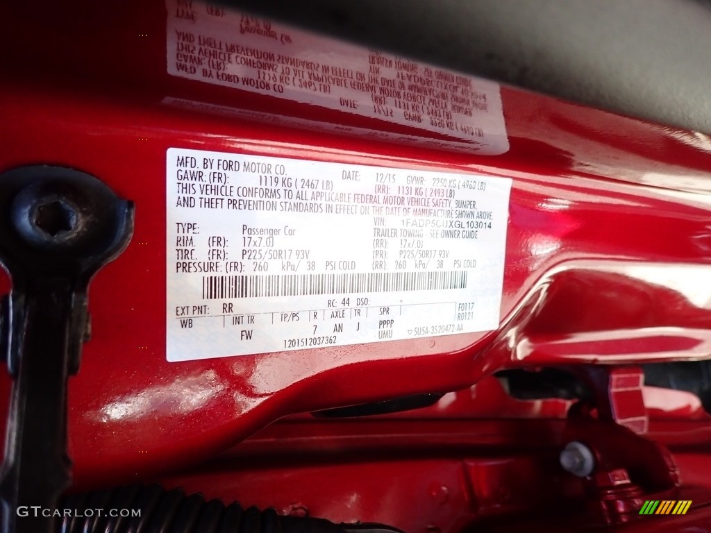 2016 Ford C-Max Energi Color Code Photos