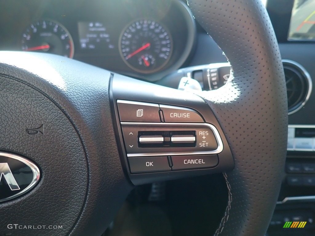 2021 Kia Stinger GT AWD Black Steering Wheel Photo #139898238