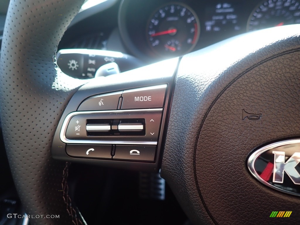2021 Kia Stinger GT AWD Black Steering Wheel Photo #139898250