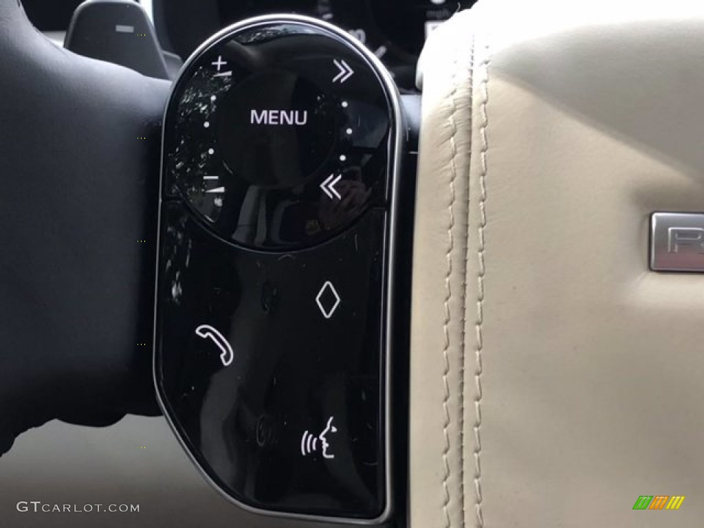 2021 Land Rover Range Rover Westminster Ebony/Ivory Steering Wheel Photo #139901378